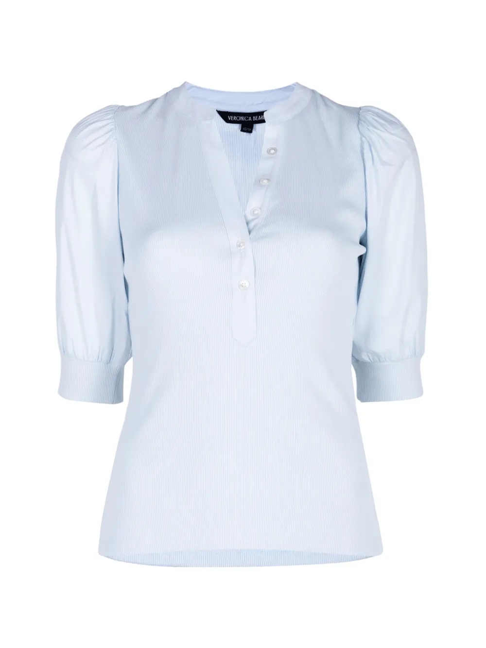 Veronica Beard Coralee puff-sleeve top Blauw