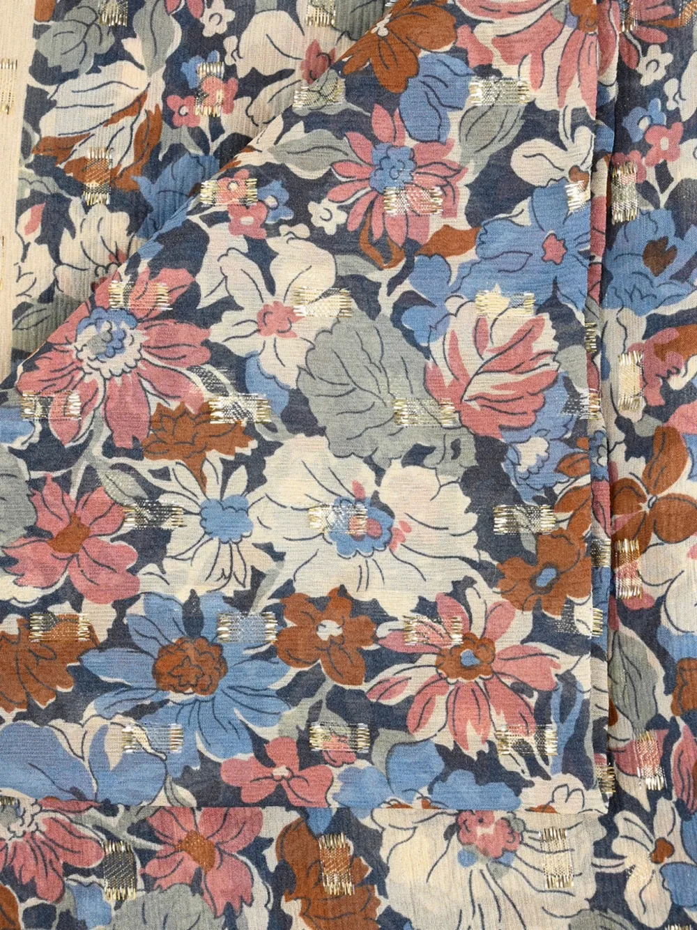 Valentino Garavani Sjaal met bloemenprint Blauw