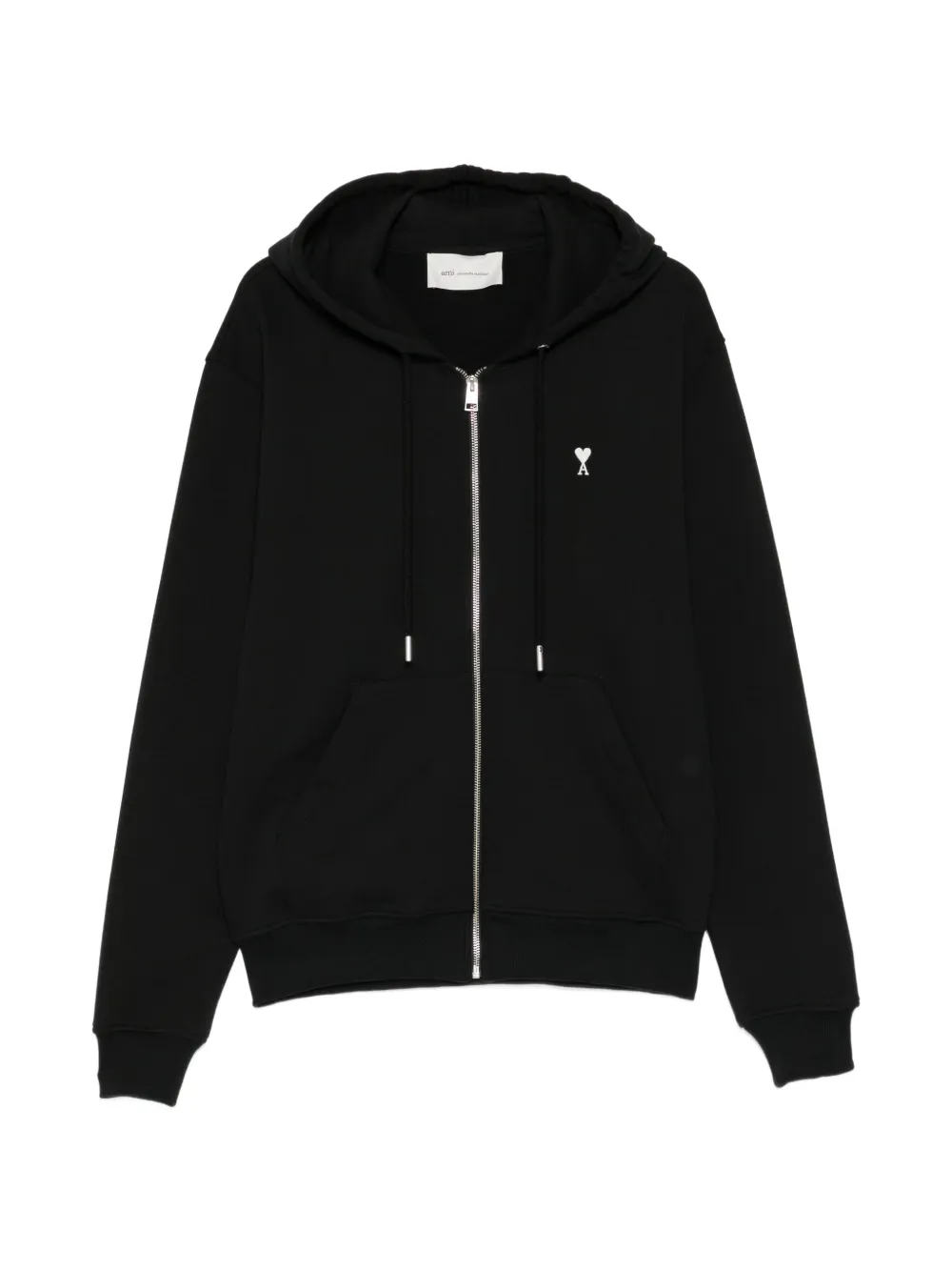 AMI Paris logo-embroidered hoodie - Nero