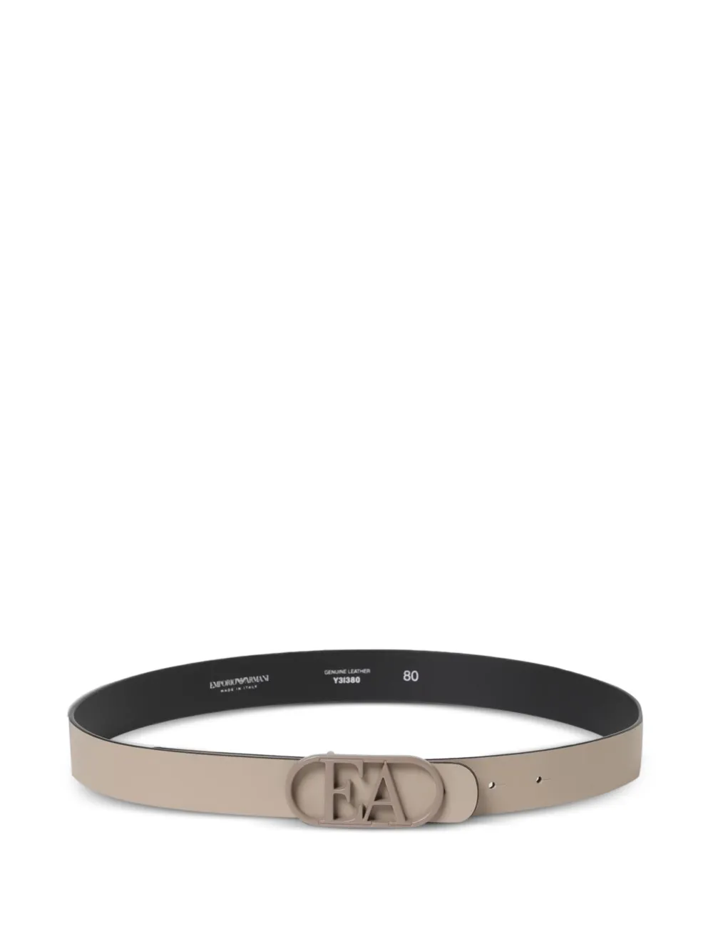 Emporio Armani logo-buckle leather belt - Toni neutri
