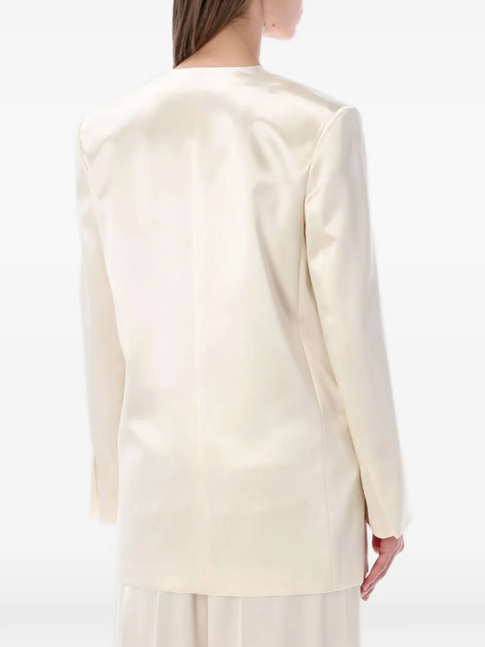 Alberta Ferretti Satijnen blazer Beige