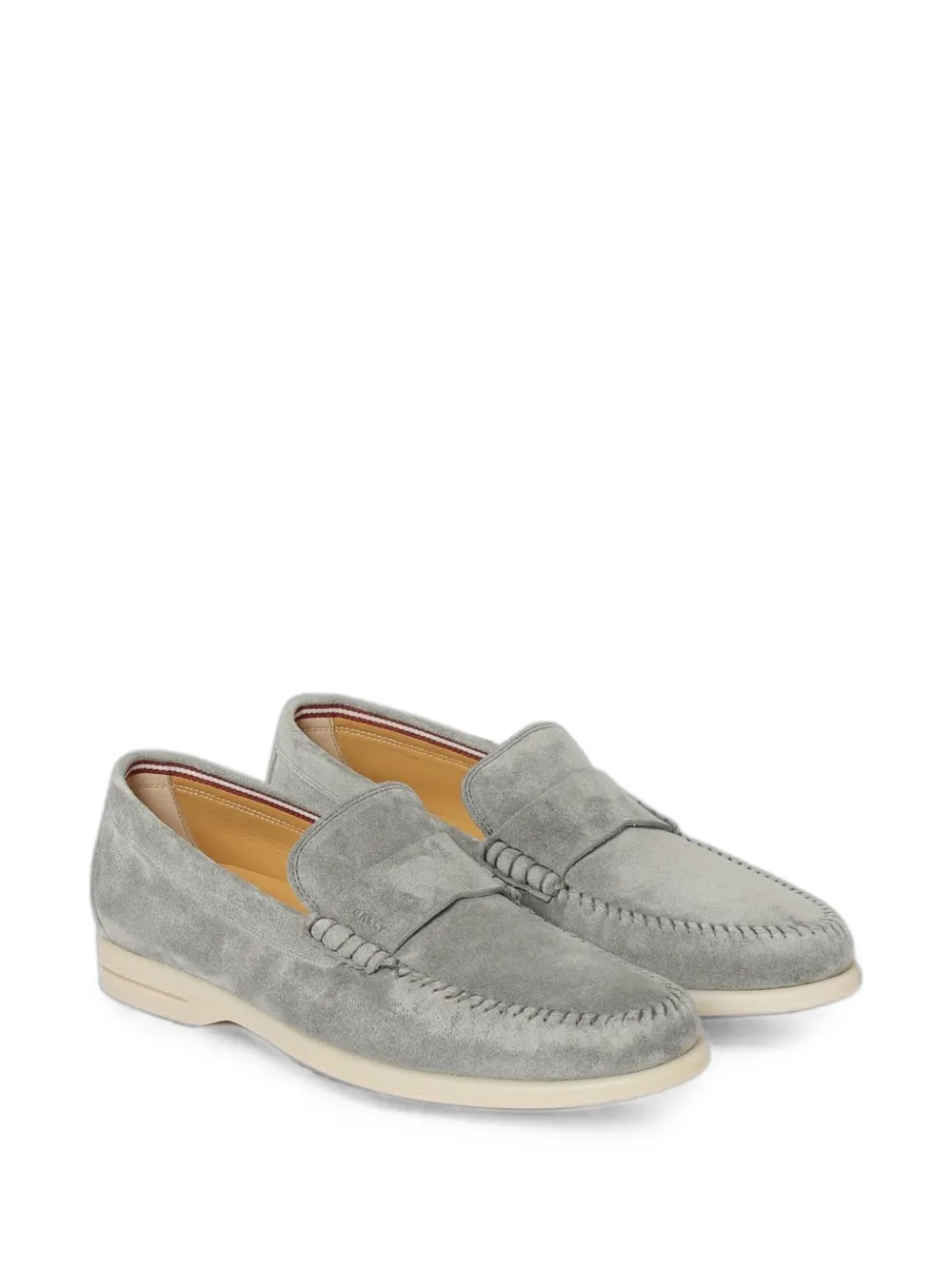 Bally whipstitch suede loafers Blauw