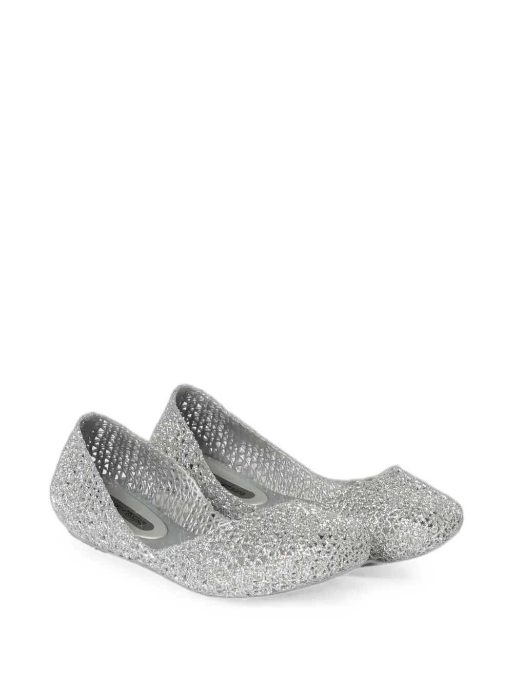 Melissa Campana perforated ballet flats Zilver