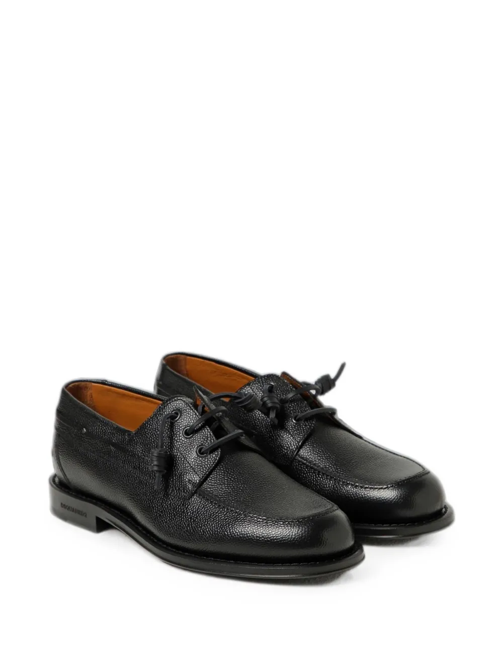 DSQUARED2 grainy-texture boat shoes Zwart