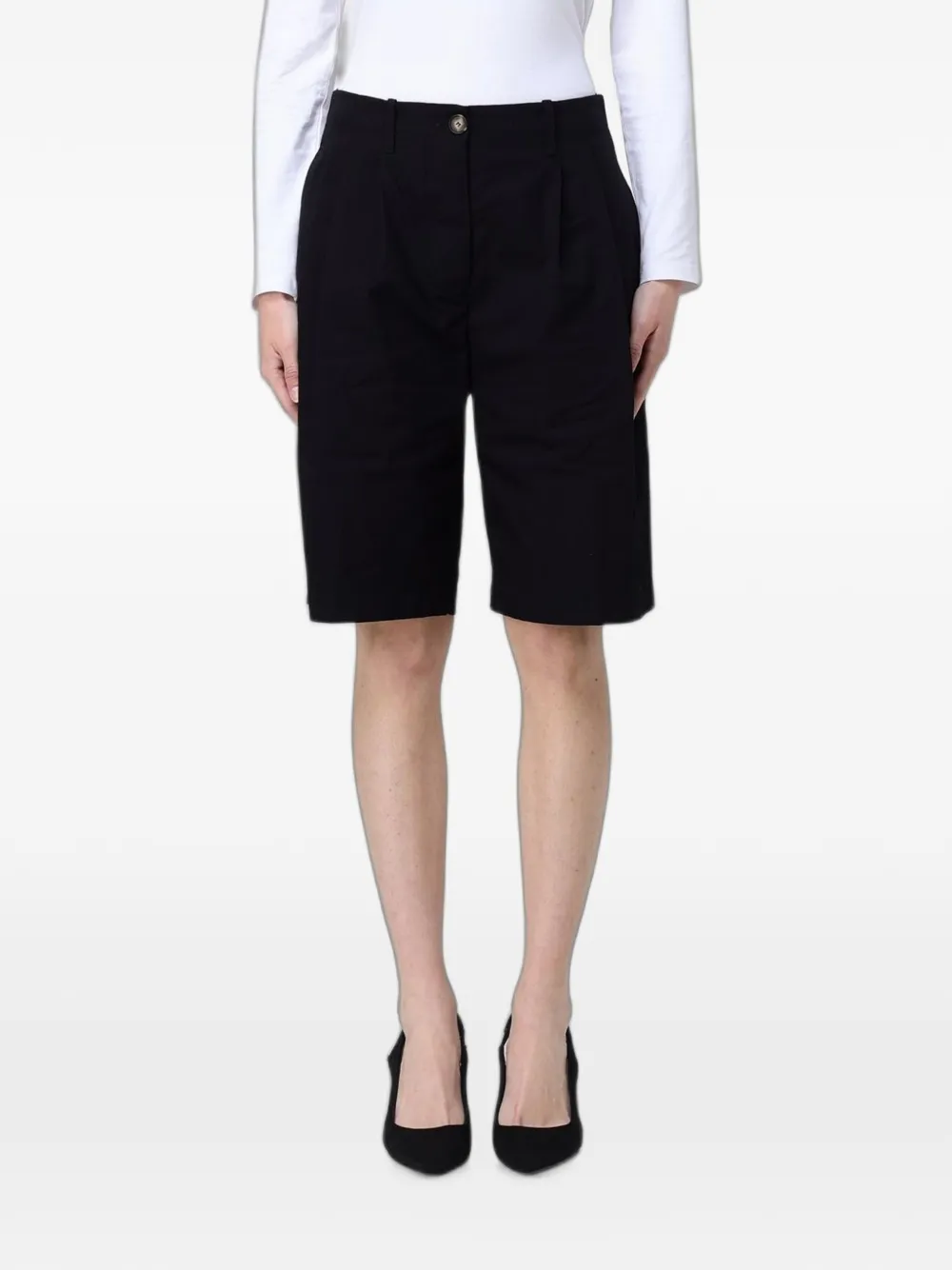 MeimeiJ pleated-detail shorts - Schwarz