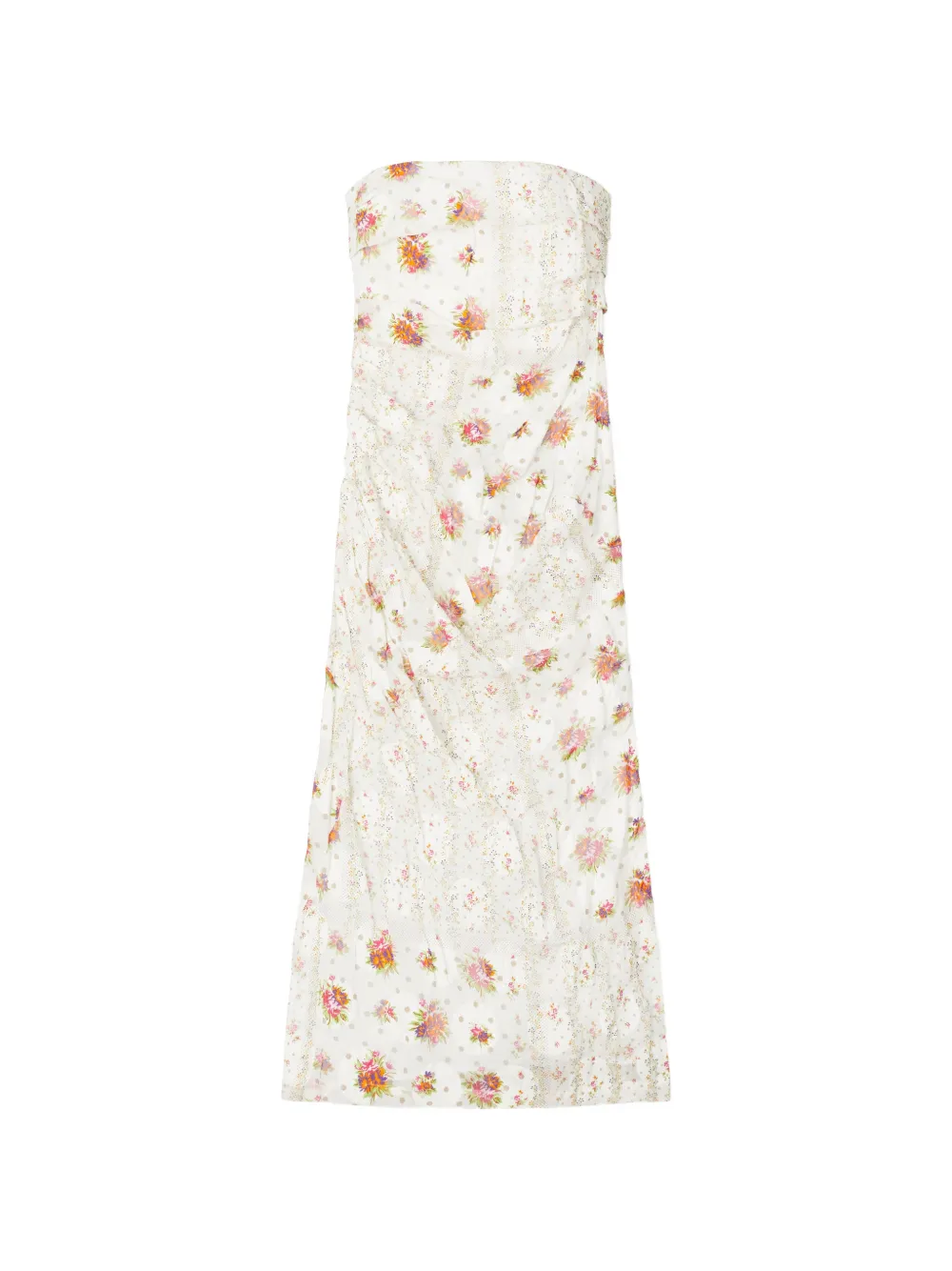 Tory Burch strapless floral-print dress - White