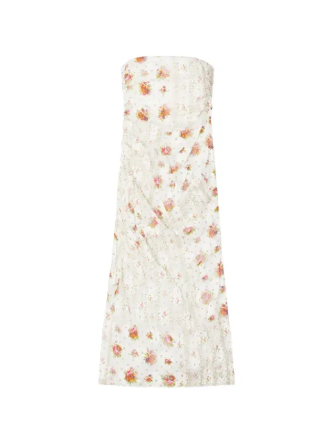 Tory Burch strapless floral-print dress
