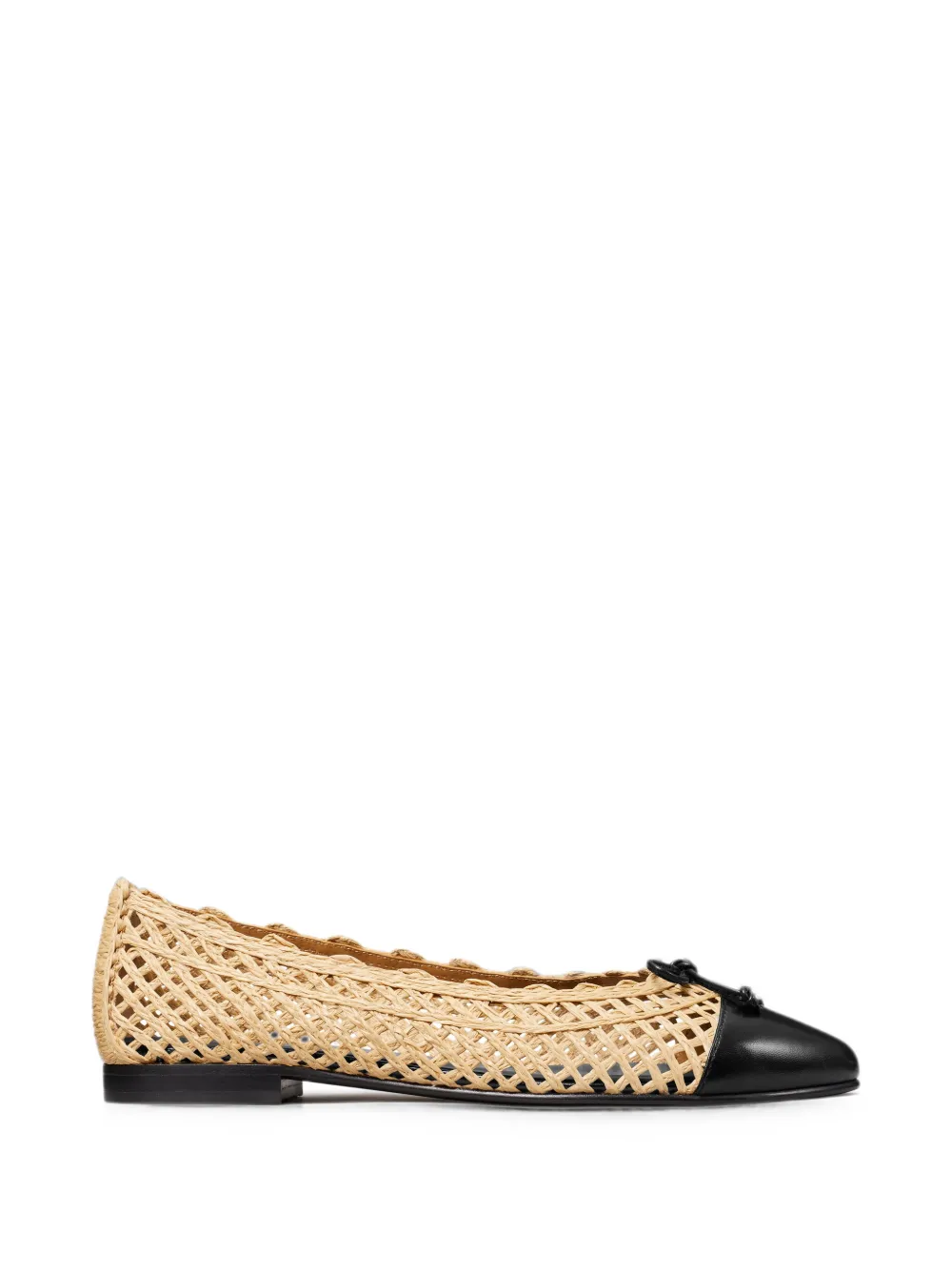 Tory Burch cap-toe woven ballet flats - Neutrals