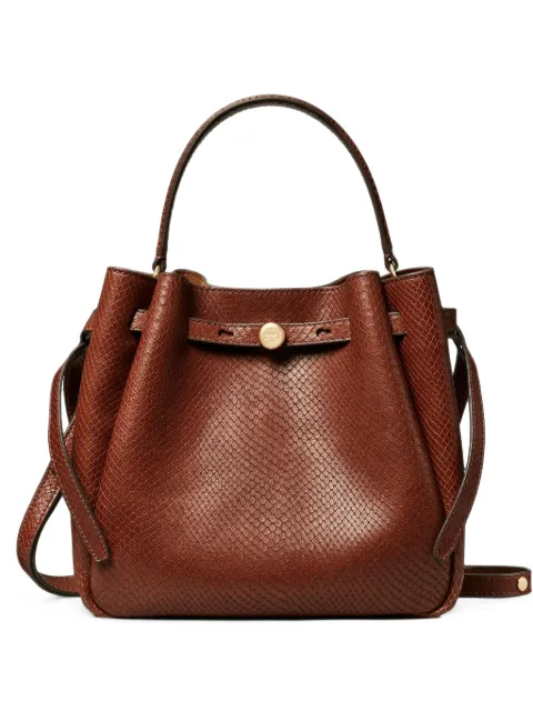 Tory Burch Romy snake-embossed bucket bag
