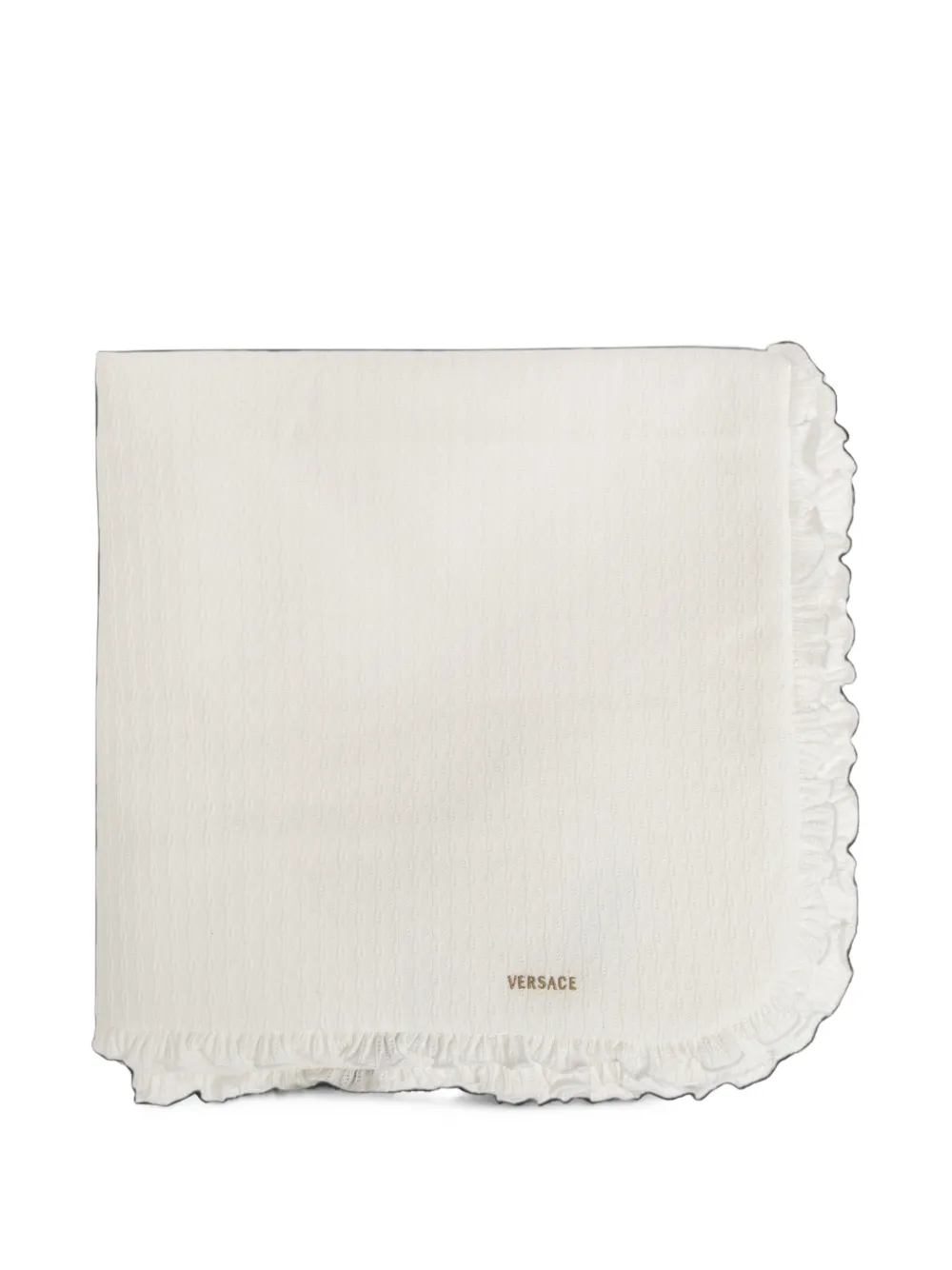 Versace Kids Coperta traforata con ruches - 2WO30 WHITE