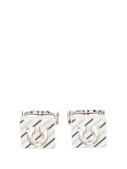 Ferragamo Gancini Guilloché cufflinks