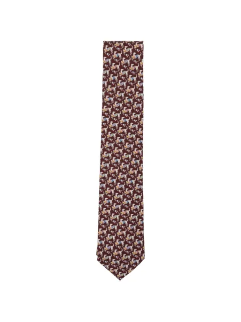 Ferragamo corbata Animali con estampado de perro