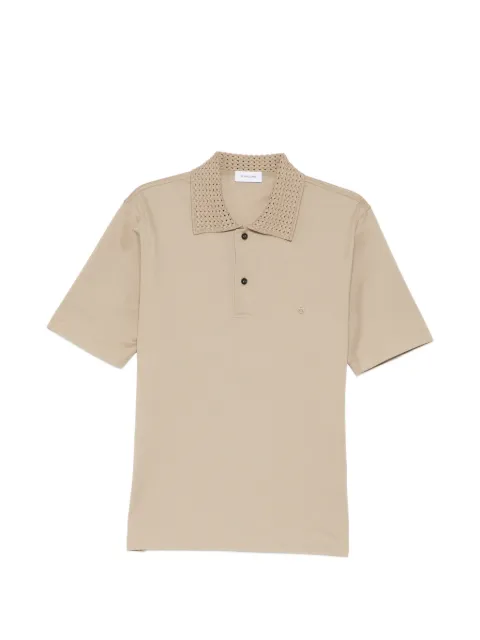 Ferragamo knitted-collar piqué polo shirt