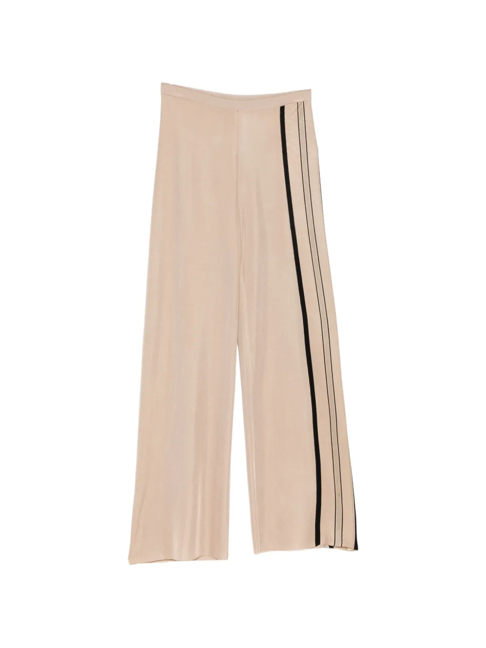Ferragamo pantalon palazzo à bandes contrastantes - Tons neutres Ferragamo pantalon palazzo à bandes contrastantes - Tons neutres