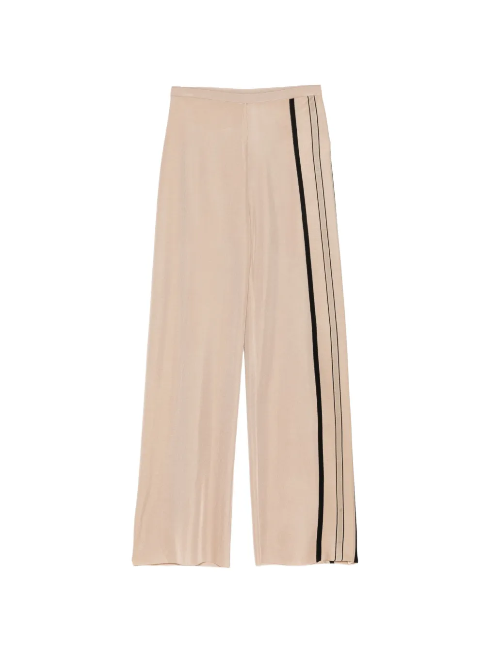 Ferragamo pantalon palazzo à bandes contrastantes - Tons neutres Ferragamo pantalon palazzo à bandes contrastantes - Tons neutres