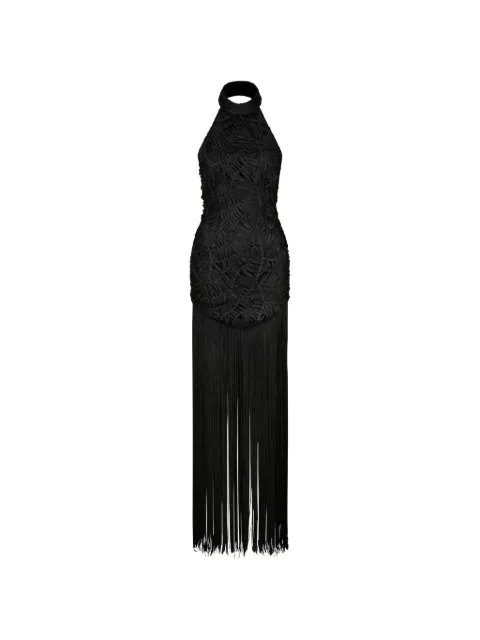 Atoir fringe-detail ruched dress