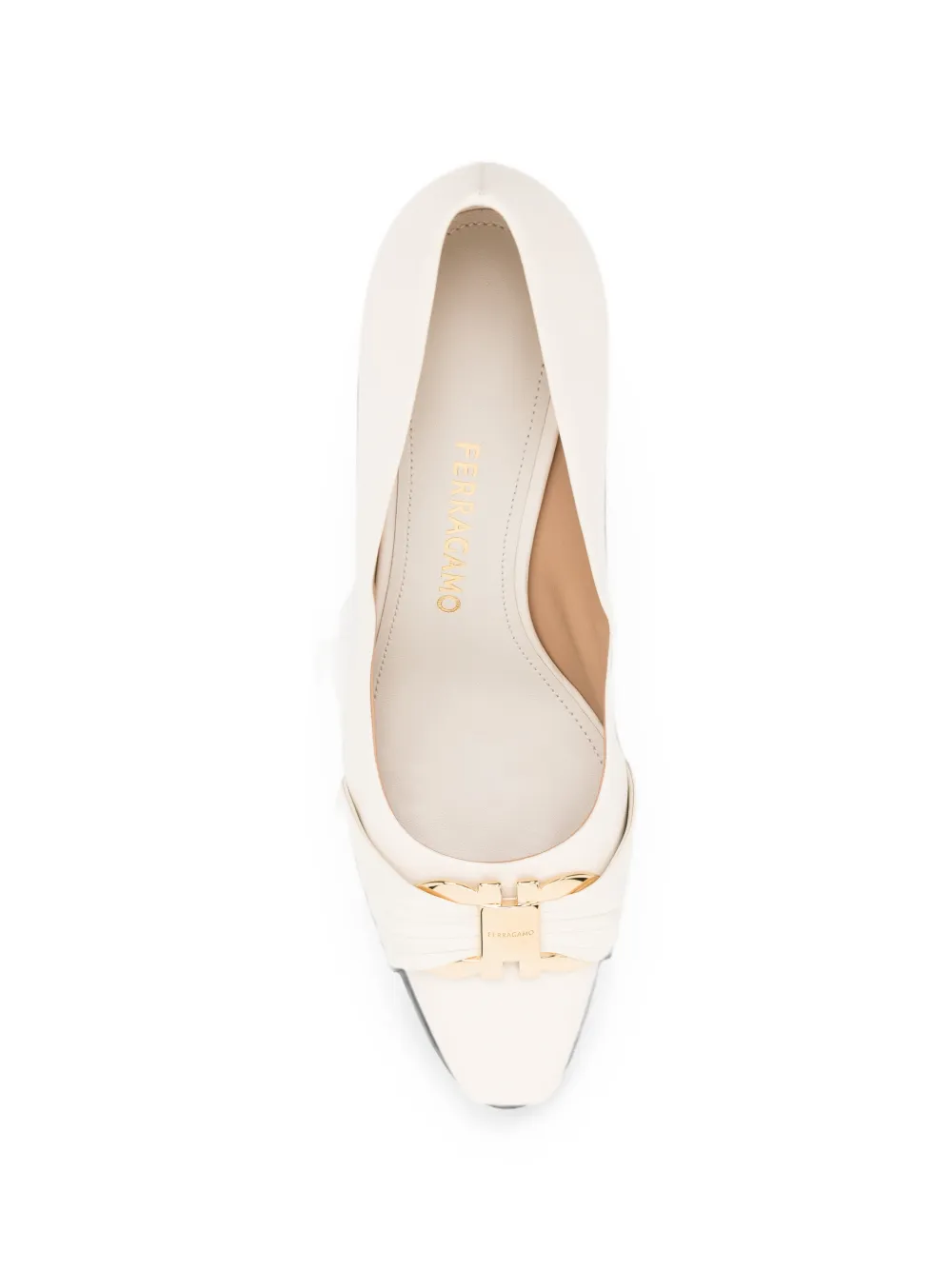 Ferragamo 80mm Gancio pumps Beige