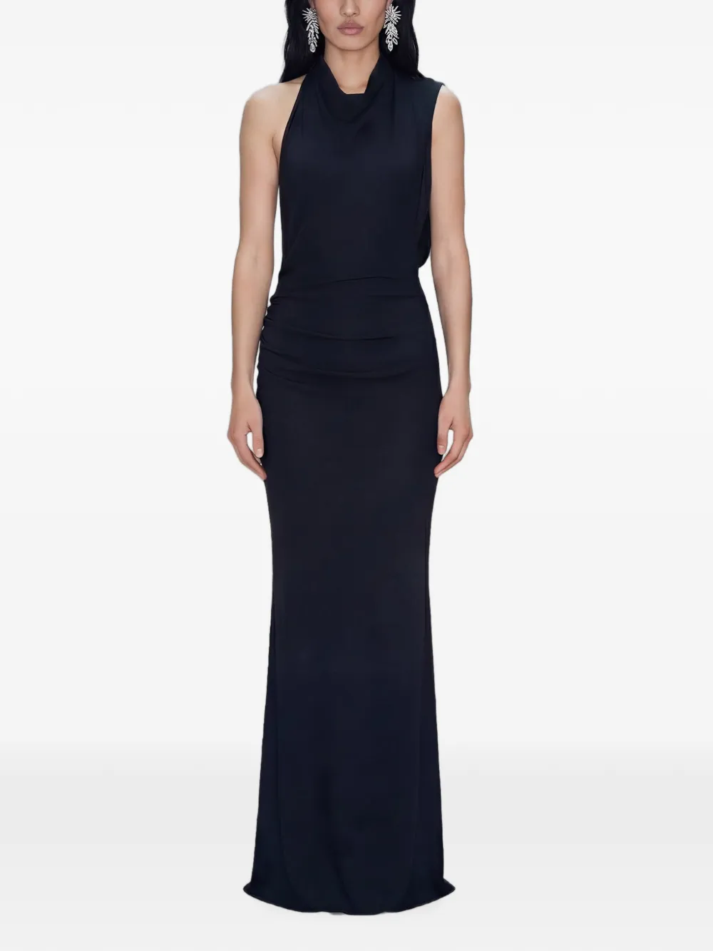 Atoir ruched cowl-neck dress - Noir Atoir ruched cowl-neck dress - Noir