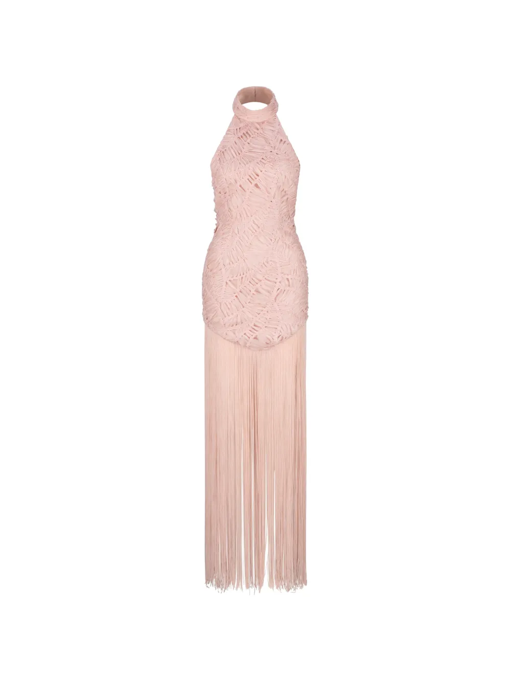 Atoir Elle fringed textured-finish maxi dress - Rosa