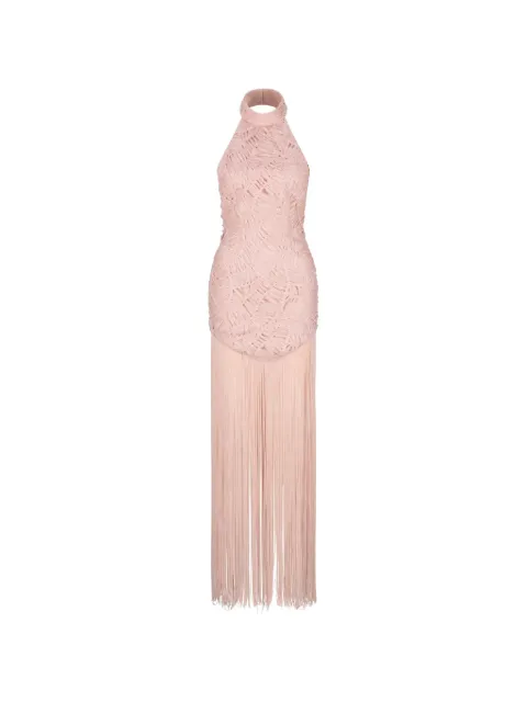 Atoir Elle fringed textured-finish maxi dress