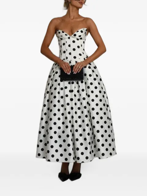 Atoir polka-dot corset-style dress