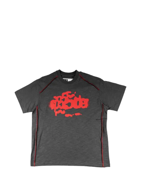 SP5DER contrast-stitch slub T-shirt
