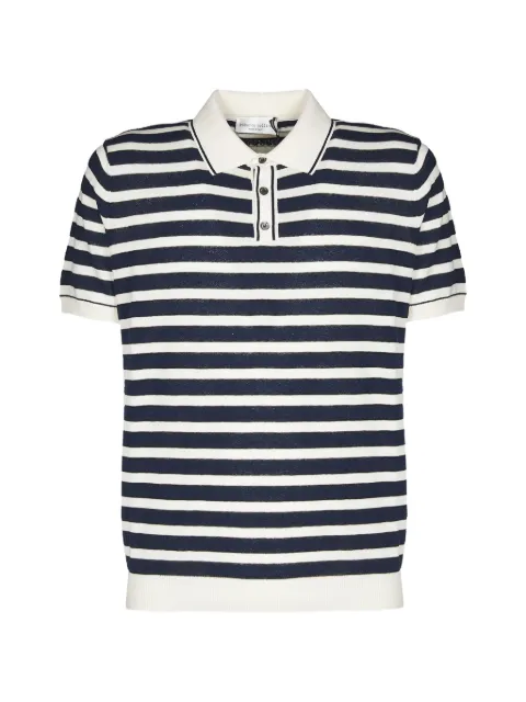 Roberto Collina striped short-sleeve polo shirt