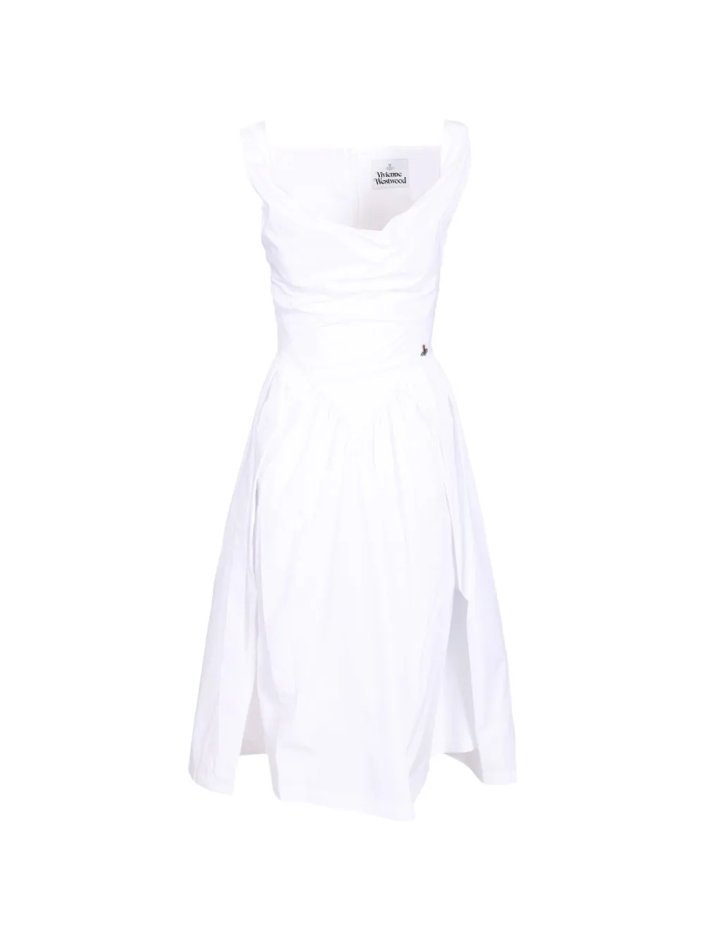 Vivienne Westwood Sunday gathered midi dress - Bianco