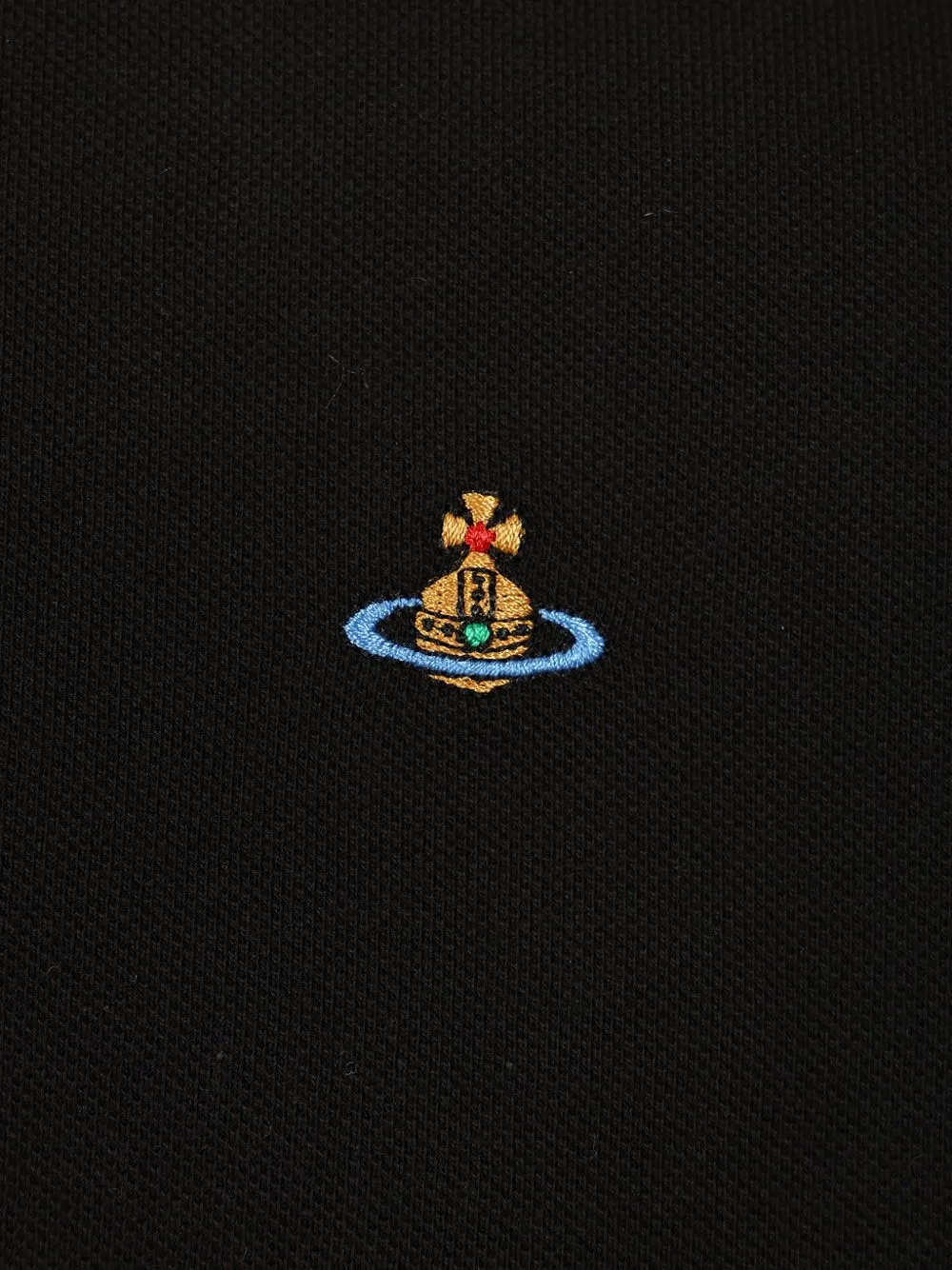 Vivienne Westwood Poloshirt met borduurwerk en puntige kraag Zwart