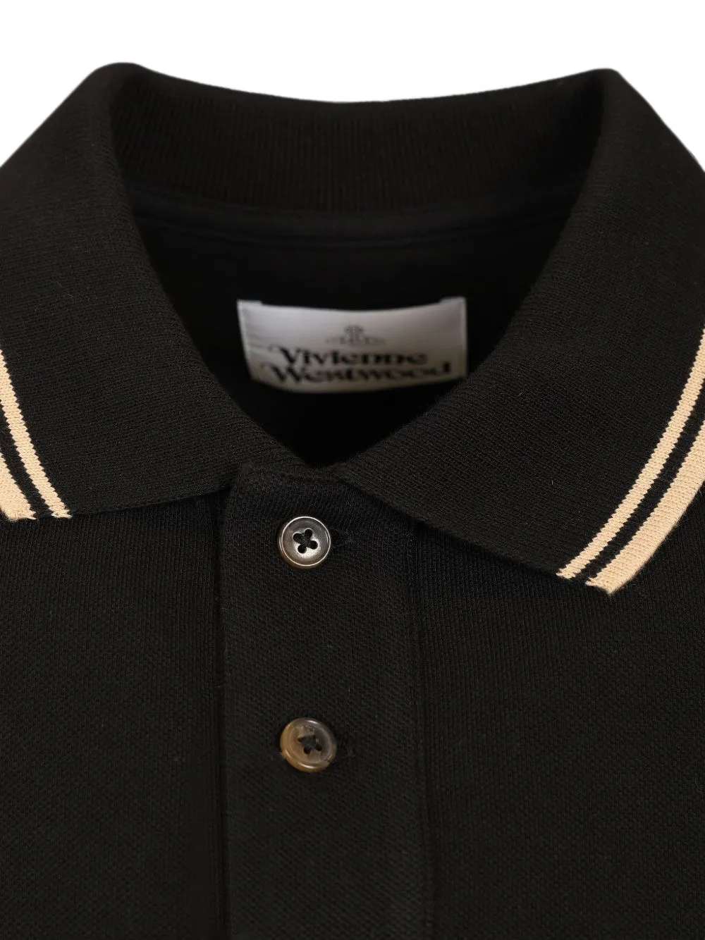 Vivienne Westwood Poloshirt met borduurwerk en puntige kraag Zwart