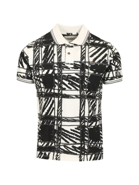 Vivienne Westwood polo con bordado Scribble Orb