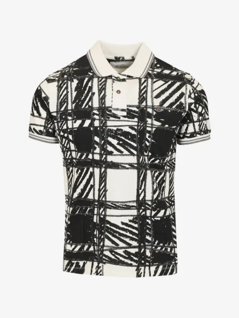 Vivienne Westwood Scribble Orb-embroidered polo shirt