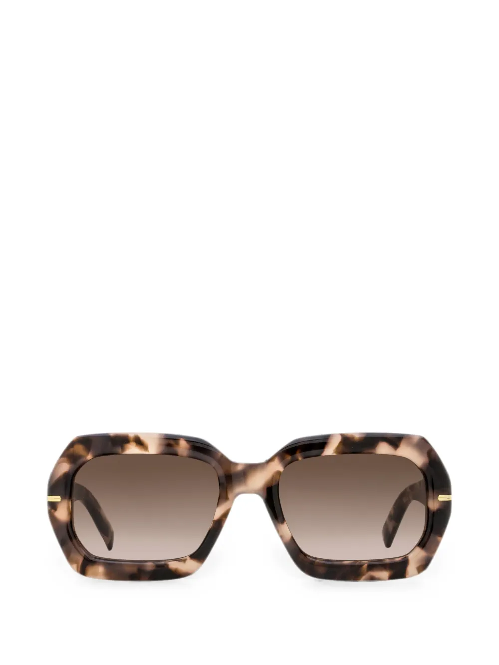 Hugo Boss Geometric-frame Sunglasses In Brown