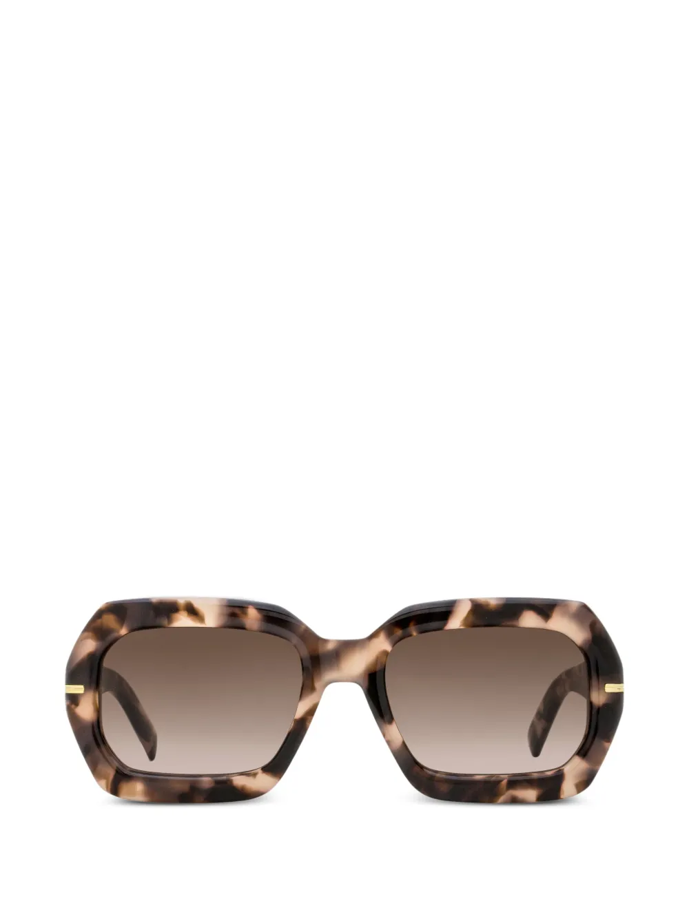 BOSS geometric-frame sunglasses - Marrone