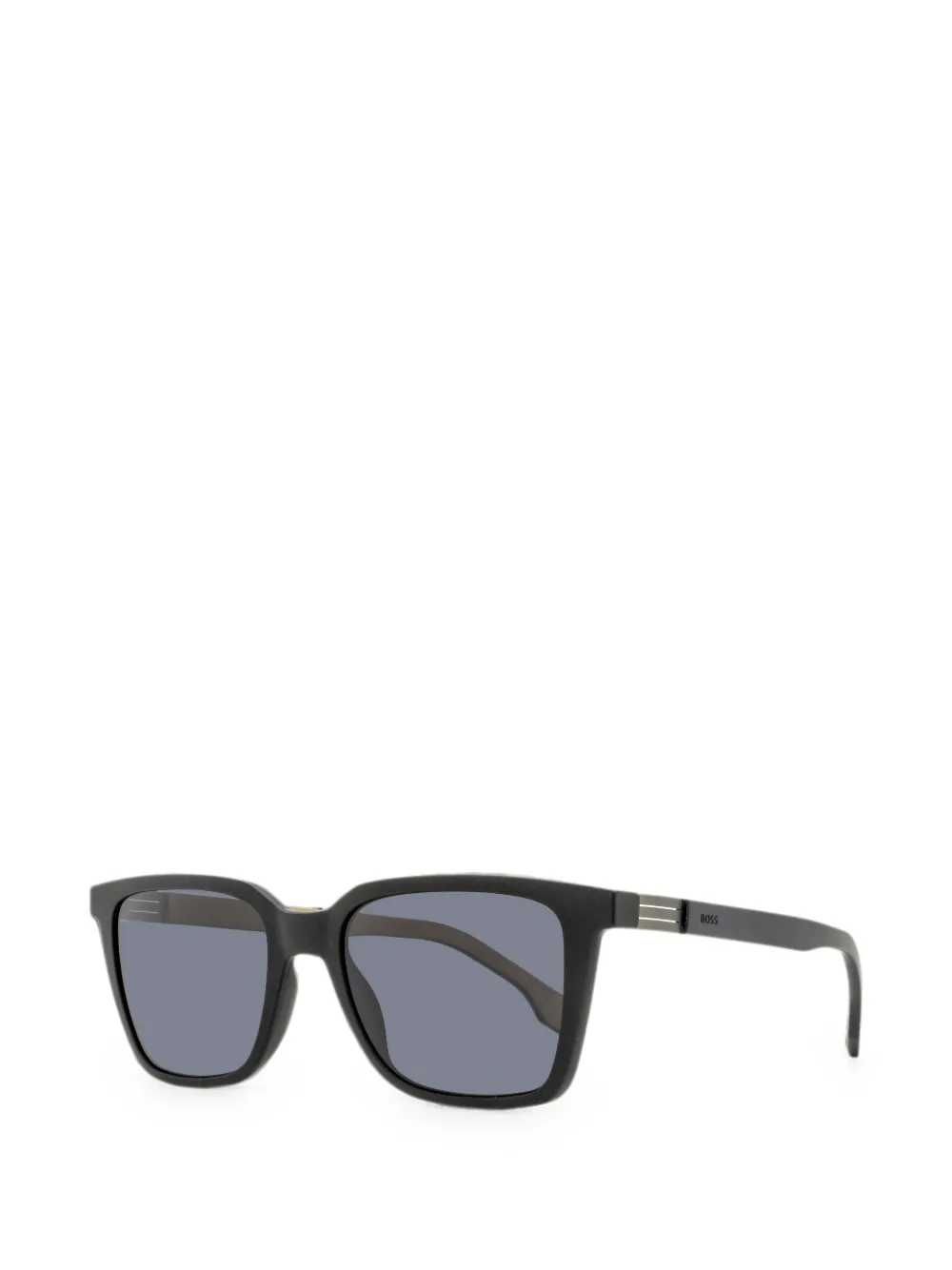 BOSS stepped-brow-line rectangle-frame sunglasses - Nero