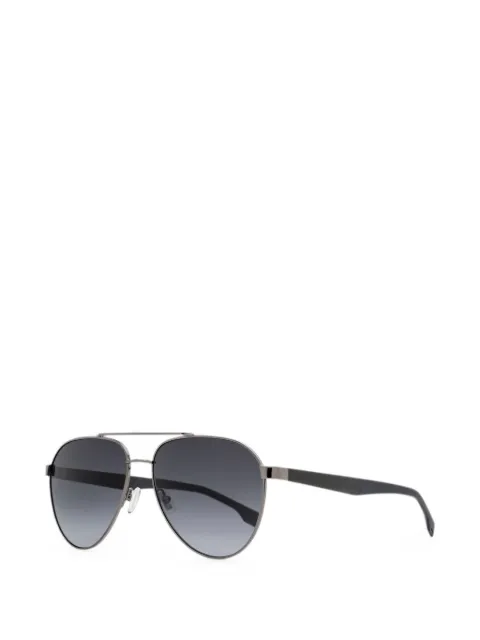 BOSS double-bridge pilot sunglasses