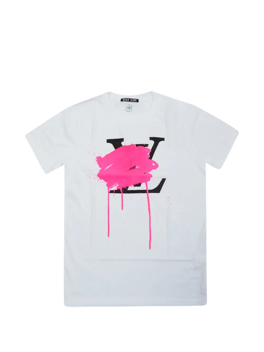 Black Score logo-print cotton T-shirt - Weiß