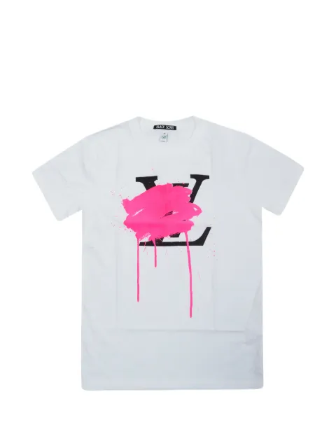Black Score logo-print cotton T-shirt