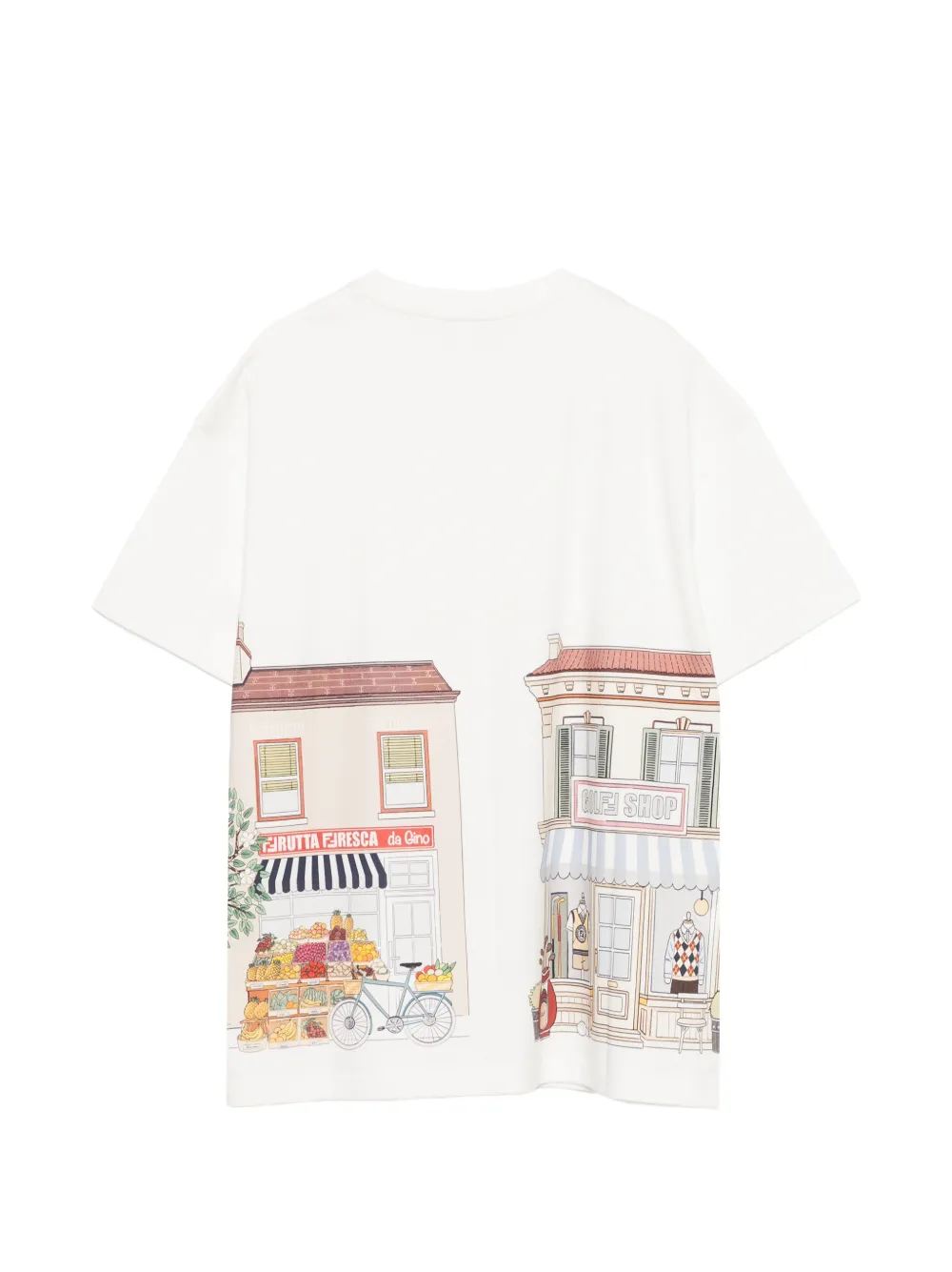 Fendi Kids Katoenen T-shirt met logoprint Wit