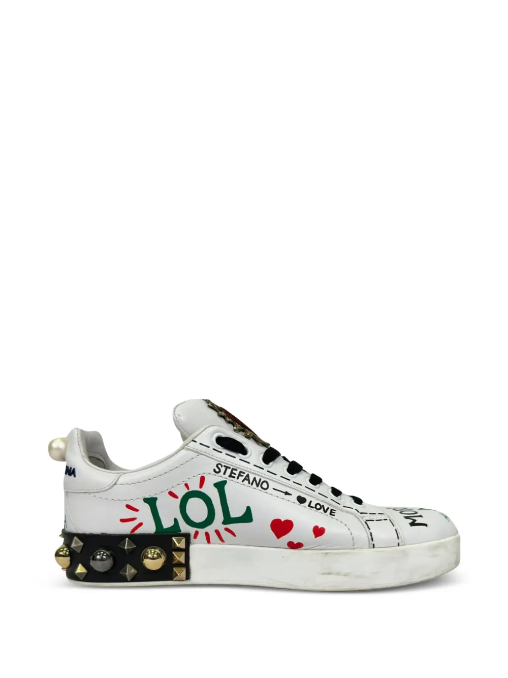 Dolce & Gabbana Pre-Owned 2010s Portofino printed sneakers - Weiß