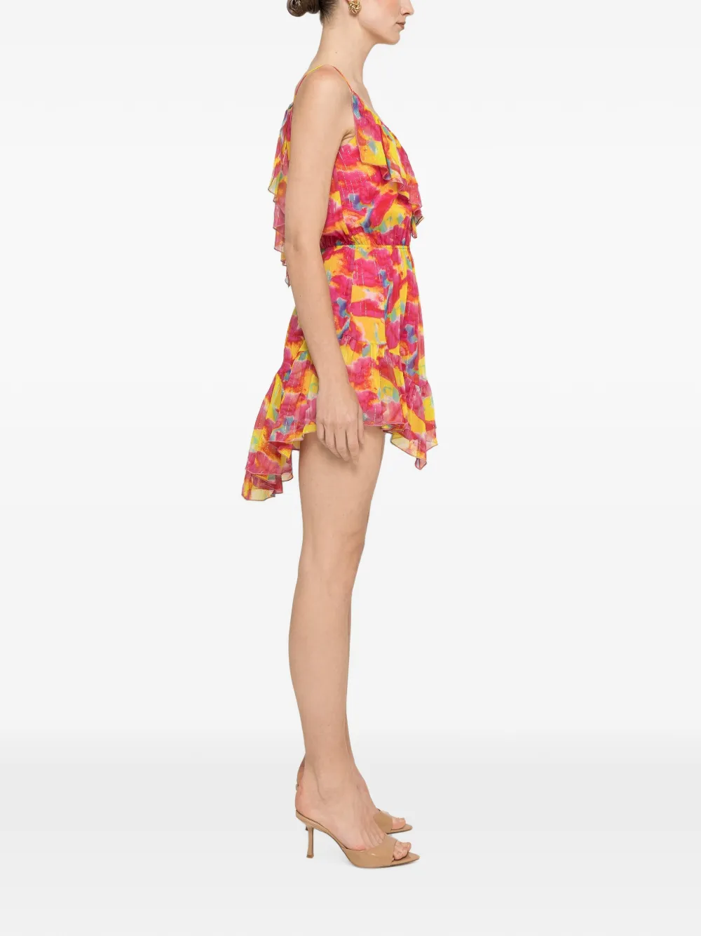 NISSA Zijden mini-jurk met open rug Roze