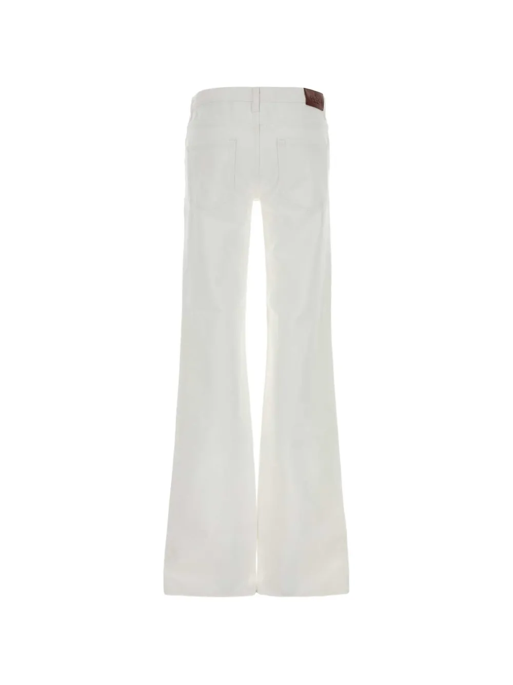 Gucci Katoenen jeans met Horsebit Wit