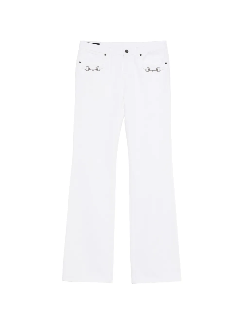 Gucci Katoenen jeans met Horsebit Wit
