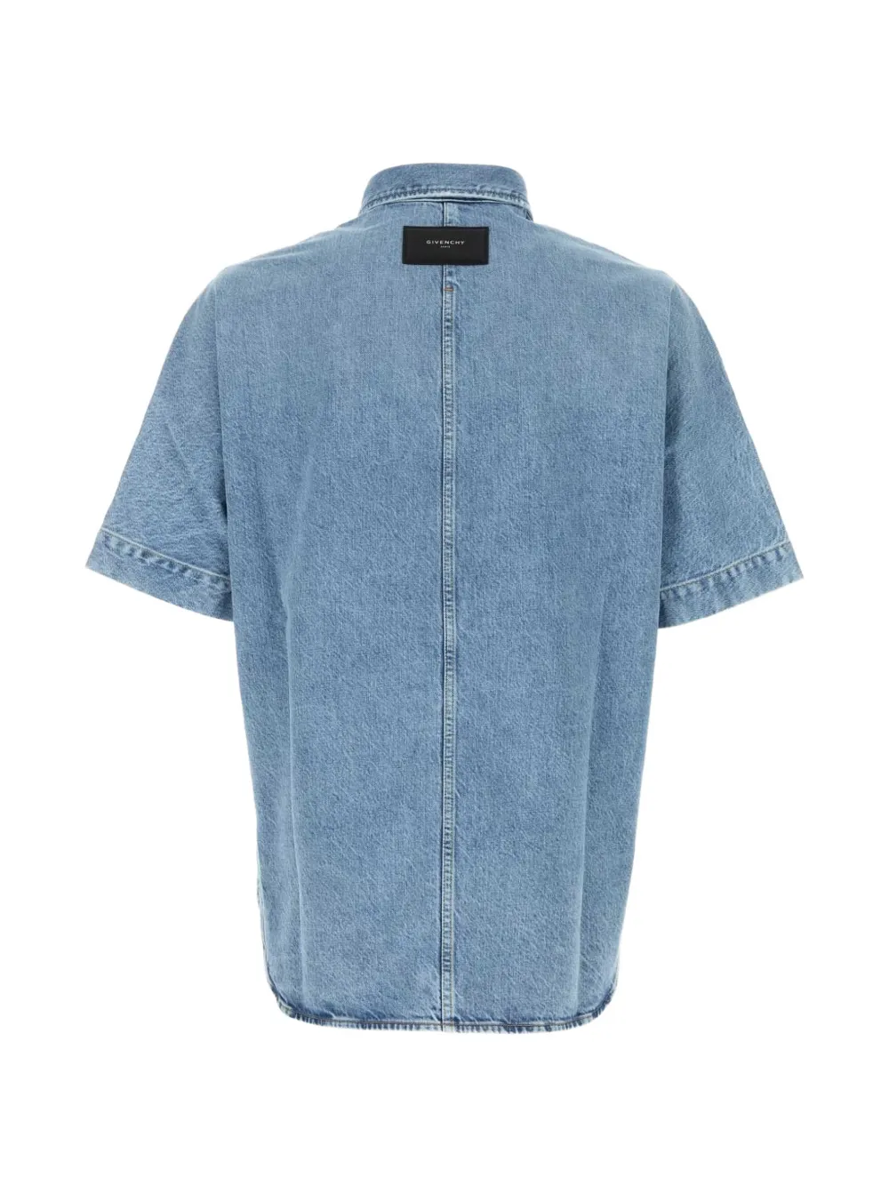  Givenchy Short-sleeve Denim Shirt - Azul 