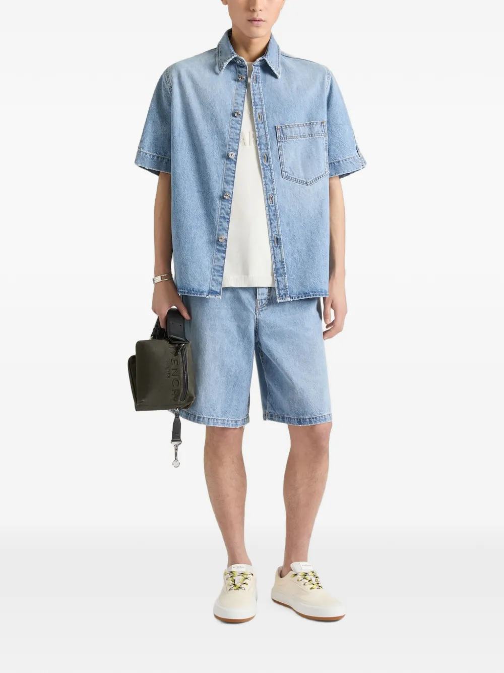 Givenchy Couture Seam denim overhemd Blauw