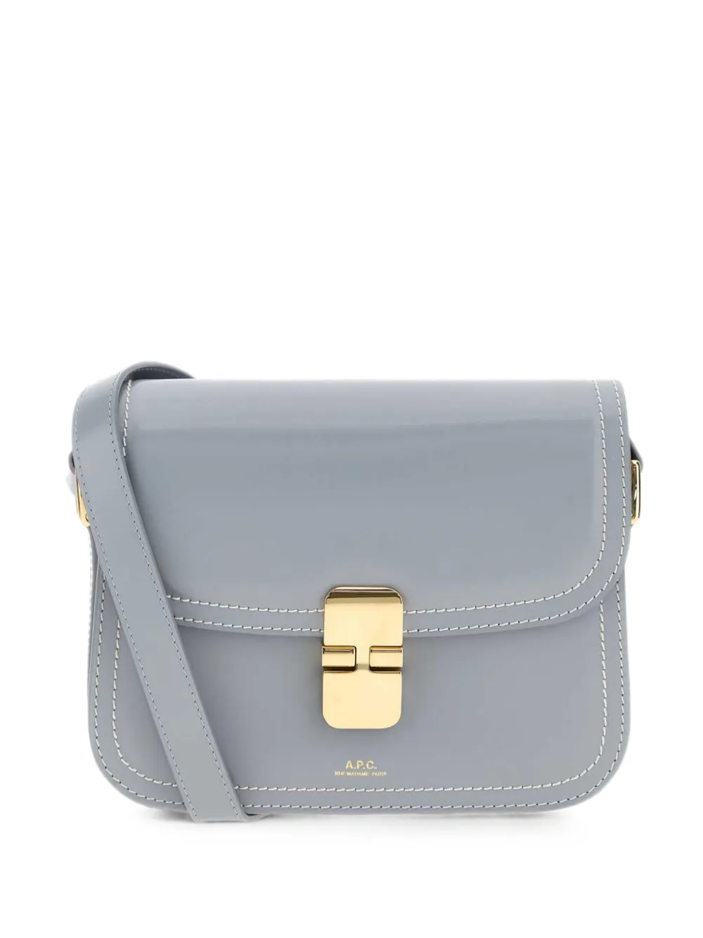 A.P.C. small Grace leather shoulder bag - Blu