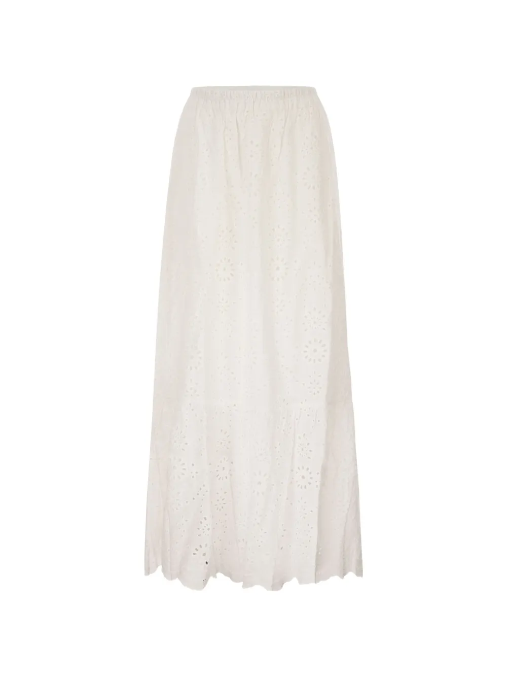 MC2 Saint Barth Broderie anglaise maxi-rok Wit