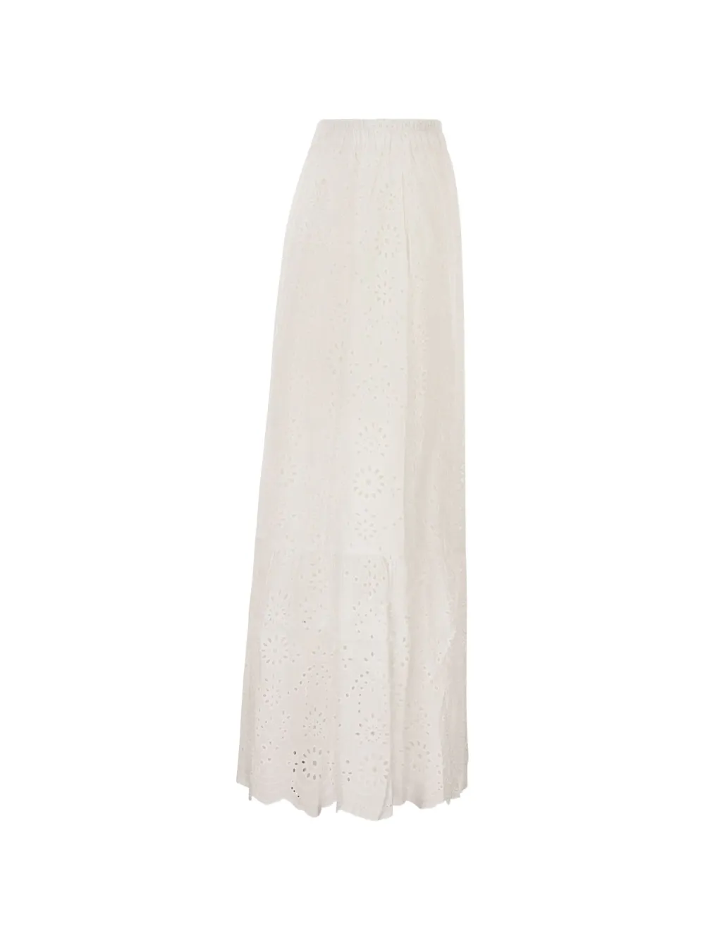 MC2 Saint Barth Broderie anglaise maxi-rok Wit