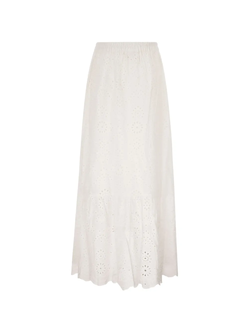 MC2 Saint Barth Broderie anglaise maxi-rok Wit