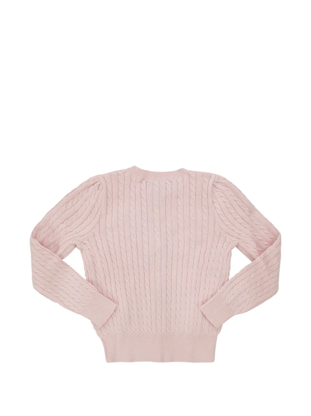 POLO RALPH LAUREN KIDS Pony kabelgebreid vest Roze